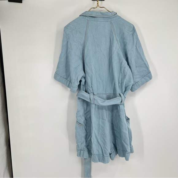 Choosy Minh Romper denim jumpsuit size extra large chambray soft denim cloth - Picture 8 of 10